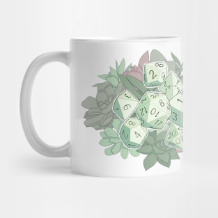 Green Succulent Dice Mug